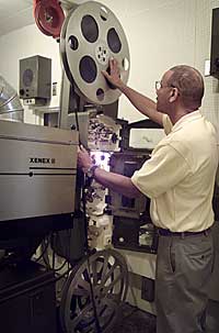 Projection room at Visitor Center