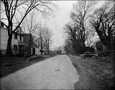 View down Nicholson Street, 1930s