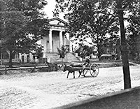 The Williamsburg Baptist Church was a key to the location of The Market House