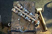 Candlesticks being cast