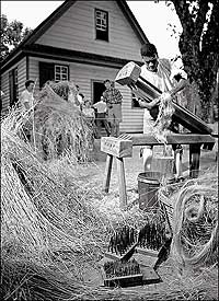 1966 photo of man breaking flas