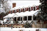 snowy house