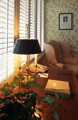 In each room of the refurbished and re-opened Williamsburg Inn are displayed a photo and a brief story about a VIP who visited the city. - Dave Doody