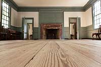 The Apollo Room in Colonial Williamsburg’s reconstructed Raleigh Tavern, where five students from the College of William and Mary met in 1776 to form the Phi Beta Kappa Society, dedicated to the pursuit of knowledge.