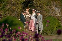 The Peyton Randolphs bid farewell to loyalists Ariana and John Randolph, portrayed by Karen Schlicht and Jack Flintom, right.