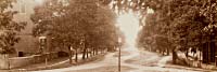 A view down Main Street, better known as Duke of Gloucester Street, where train tracks for the Peninsula Extension once ran.