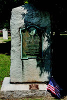 Marker near Wythe's grave at Richmond's St. John's Church.