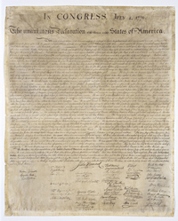 Engraved Copy of the Declaration of Independence